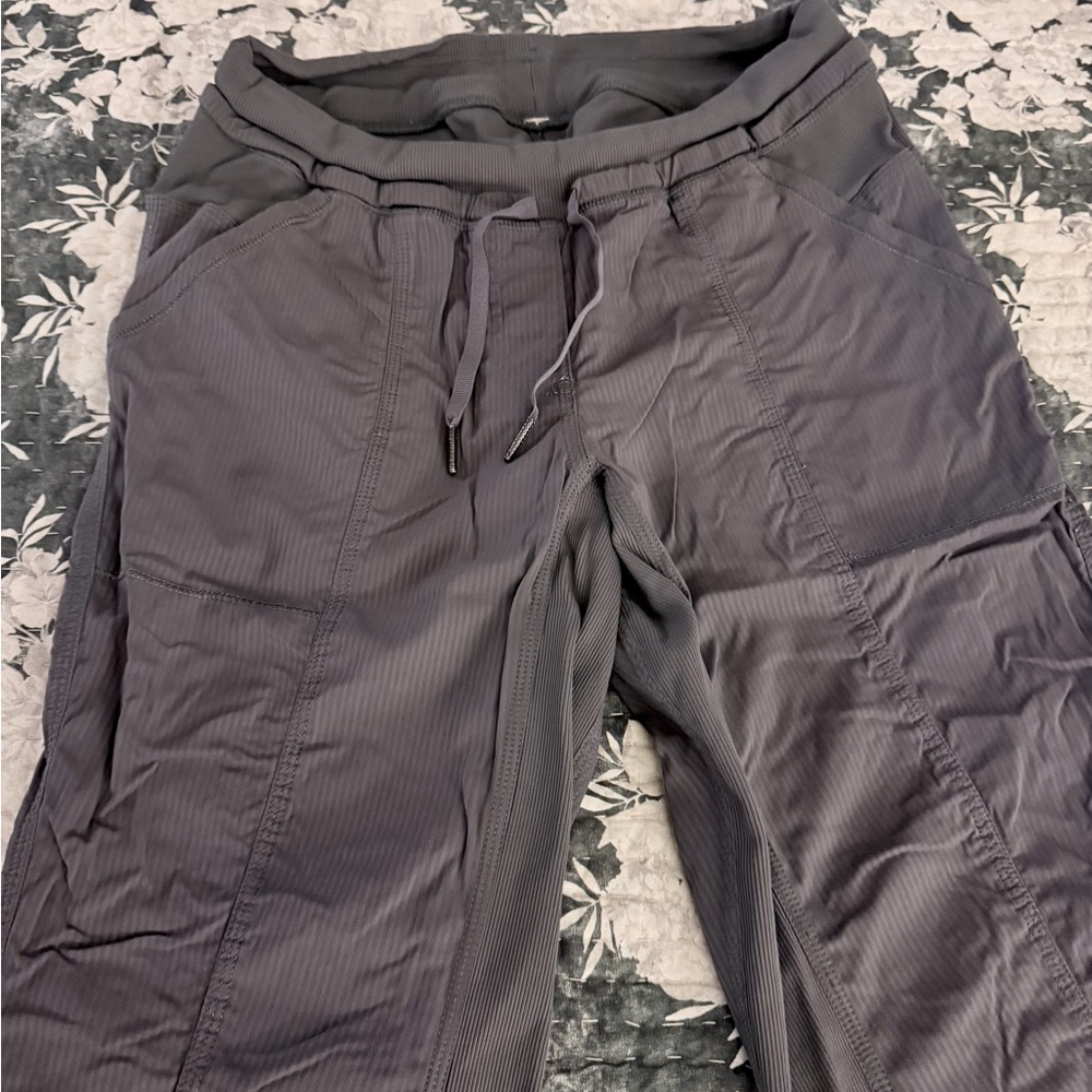 Women’s Gray Nylon Drawstring Active Pants